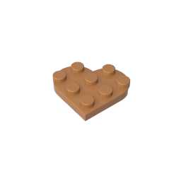 Plate Angled 3 x 3 with Heart Shape