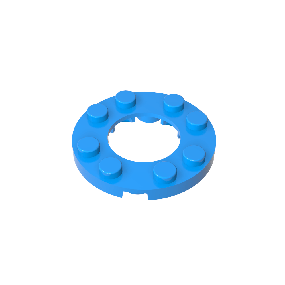 Plate Round 4 x 4 with 2 x 2 Hole-MyGobricks