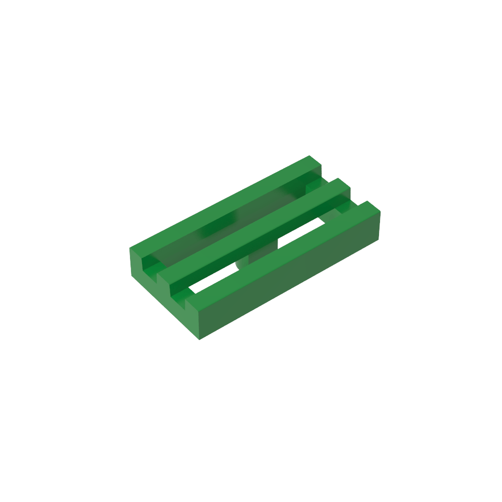Tile Special 1 x 2 Grille with Bottom Groove