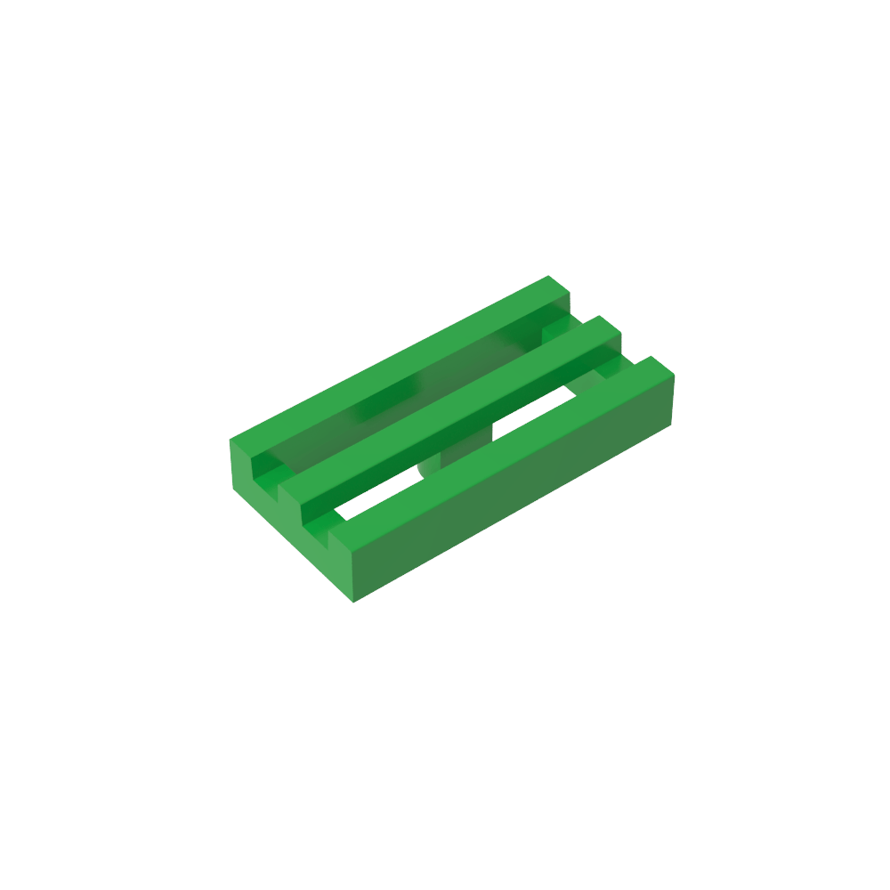 Tile Special 1 x 2 Grille with Bottom Groove