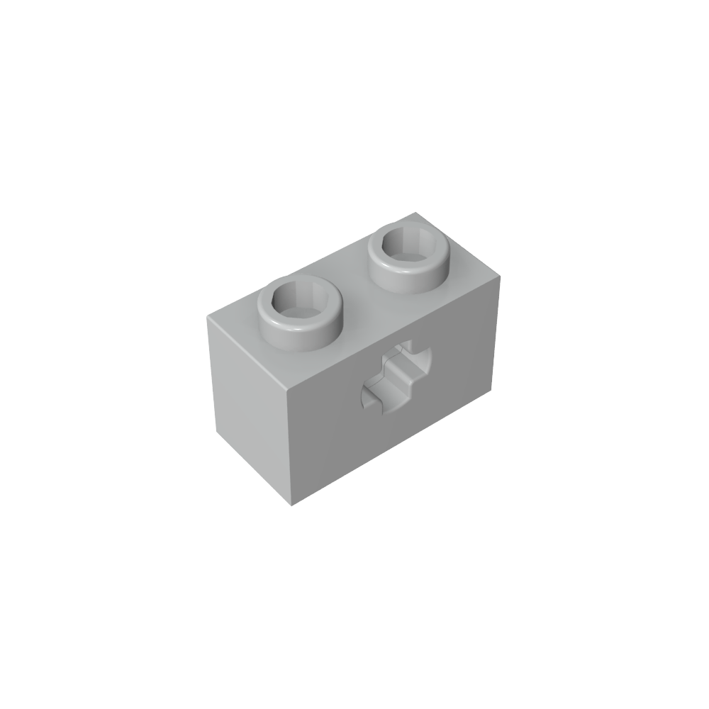 Technic Brick 1 x 2 with Axle Hole Type 1 [+ Opening] and Bottom Pin