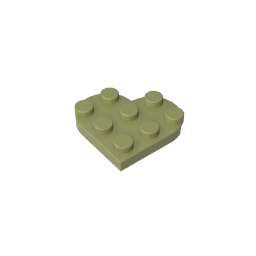Plate Angled 3 x 3 with Heart Shape