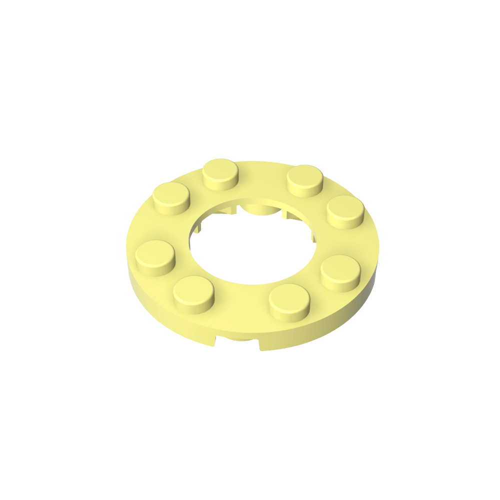 Plate Round 4 x 4 with 2 x 2 Hole-MyGobricks