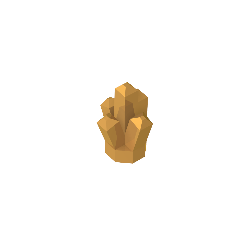 Rock 1 x 1 Crystal 5 Point-MyGobricks