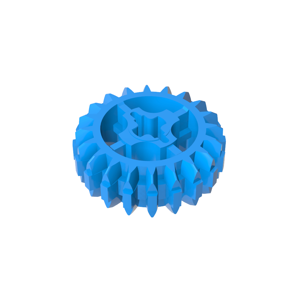 Technic Gear 20 Tooth Double Bevel with Axle Hole Type 1 [+ Opening]-MyGobricks