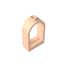 Window 1 x 2 x 2 2/3 with Rounded Top-MyGobricks