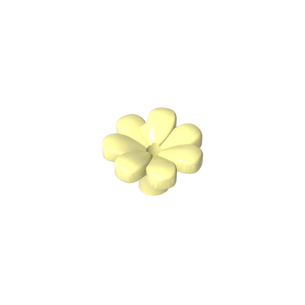 Plant, Flower, Figure Accessory with 7 Thick Petals and Pin
