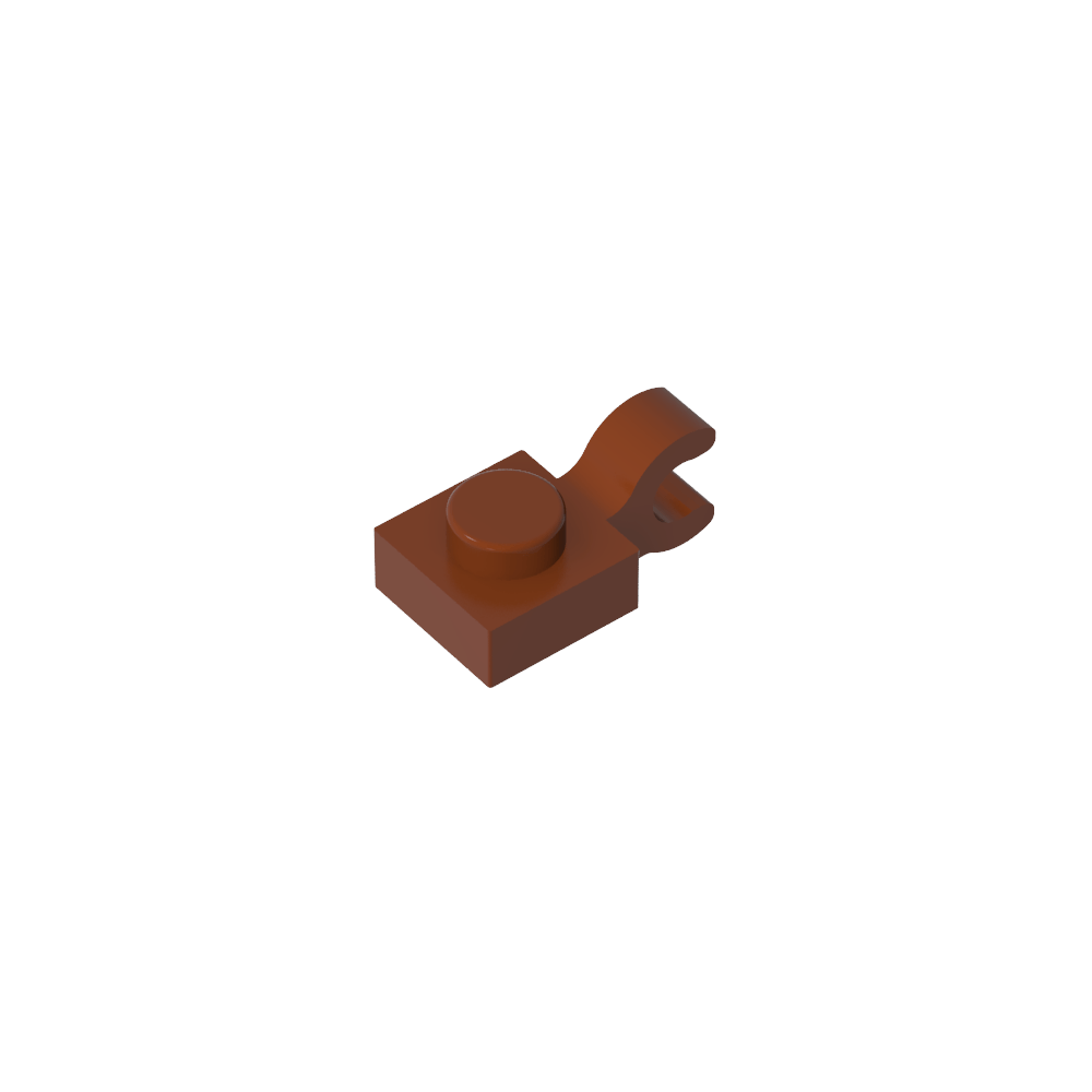 Plate Special 1 x 1 with Clip Horizontal [Thick U Clip]-MyGobricks