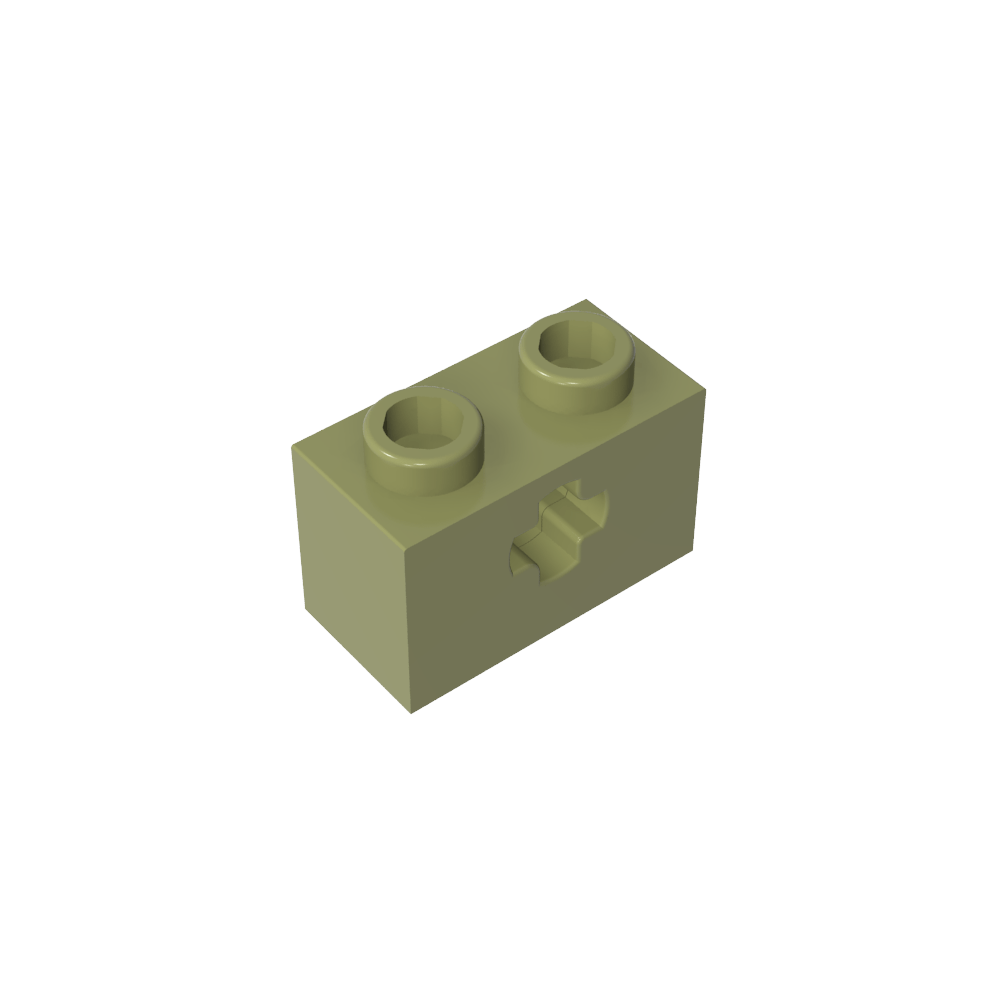 Technic Brick 1 x 2 with Axle Hole Type 1 [+ Opening] and Bottom Pin