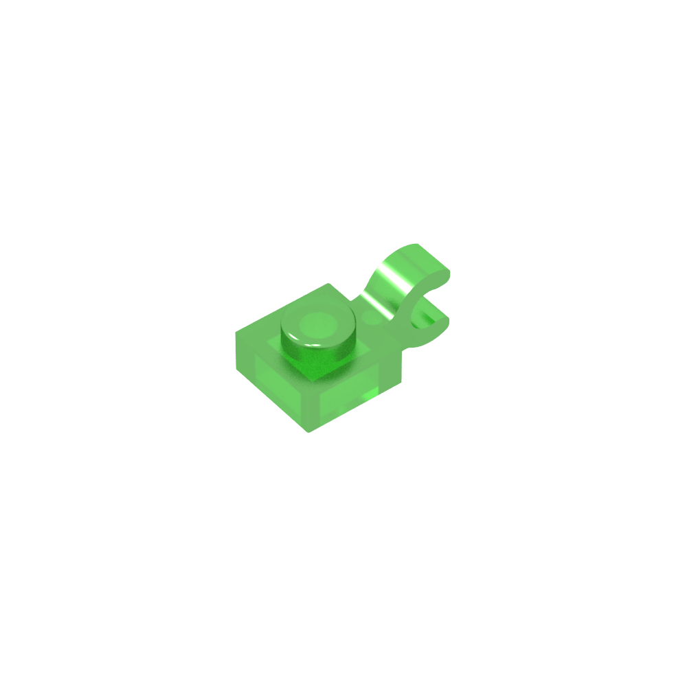 Plate Special 1 x 1 with Clip Horizontal [Thick U Clip]-MyGobricks