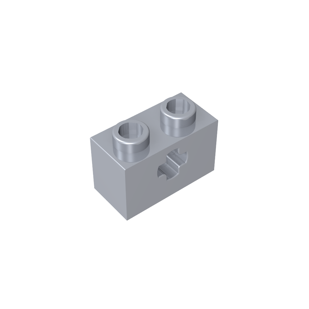 Technic Brick 1 x 2 with Axle Hole Type 1 [+ Opening] and Bottom Pin