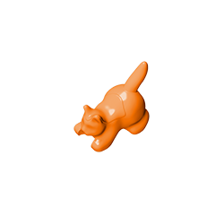 Animal, Cat, Kitten Crouching [Plain]-MyGobricks