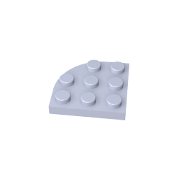 Plate Round Corner 3 x 3-MyGobricks