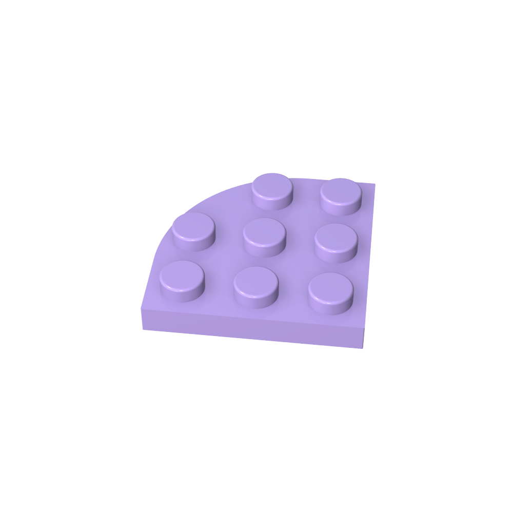 Plate Round Corner 3 x 3-MyGobricks