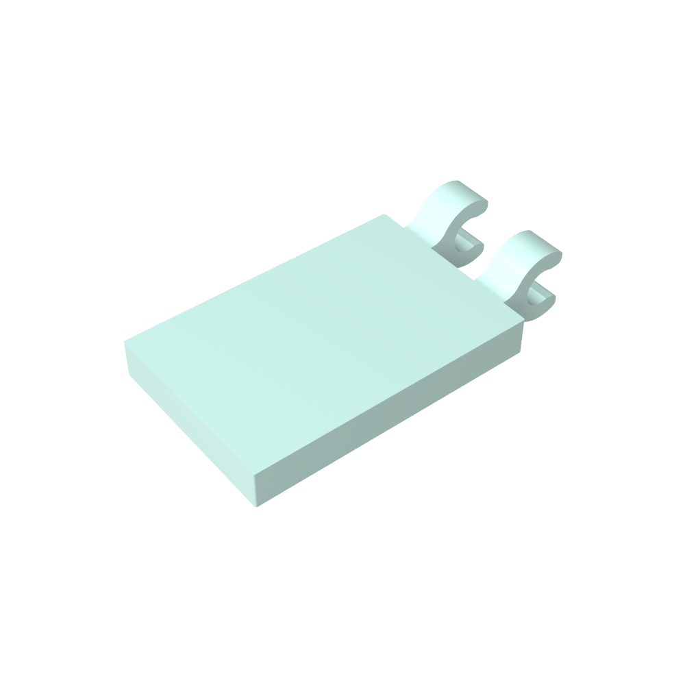 Tile Special 2 x 3 with 2 Clips [Angled Clips]-MyGobricks
