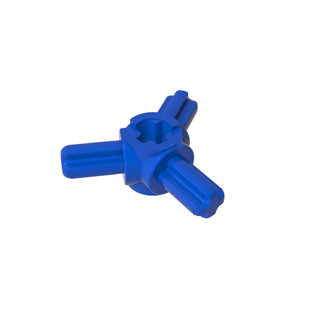 Technic Axle Connector Hub with 3 Axles at 120°-MyGobricks