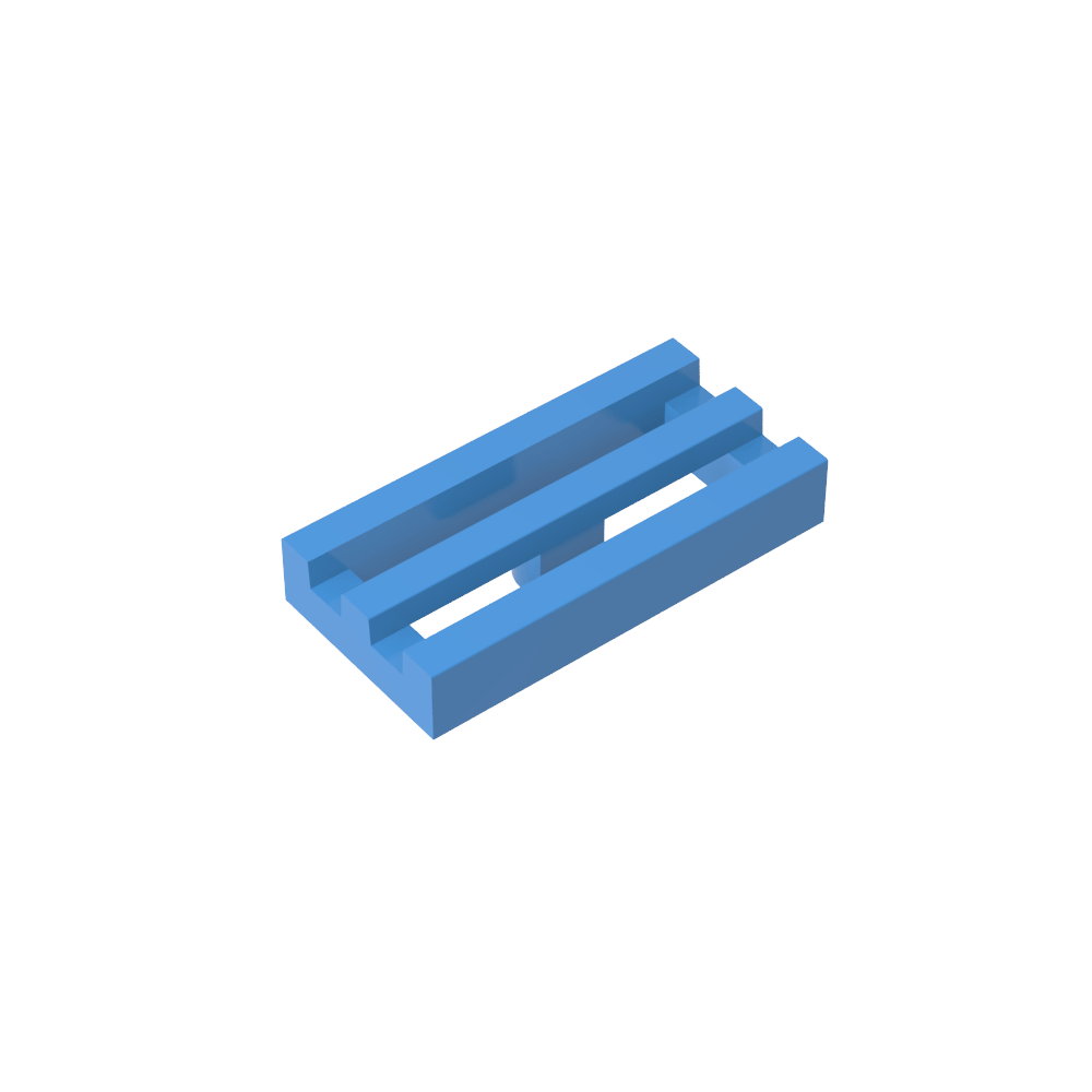 Tile Special 1 x 2 Grille with Bottom Groove