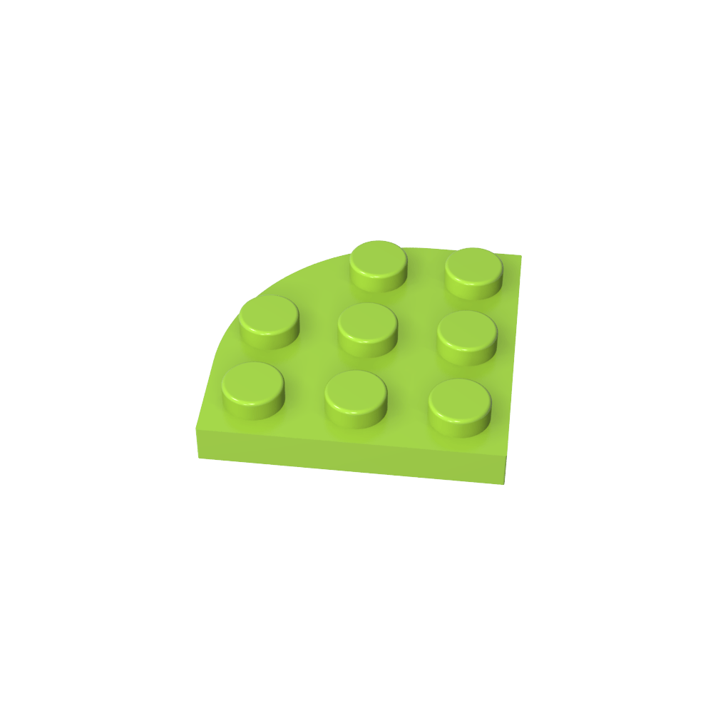 Plate Round Corner 3 x 3-MyGobricks