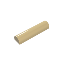 Brick Curved 1 x 4 x 2/3 Double Curved Top, No Studs