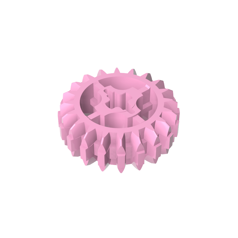 Technic Gear 20 Tooth Double Bevel with Axle Hole Type 1 [+ Opening]-MyGobricks