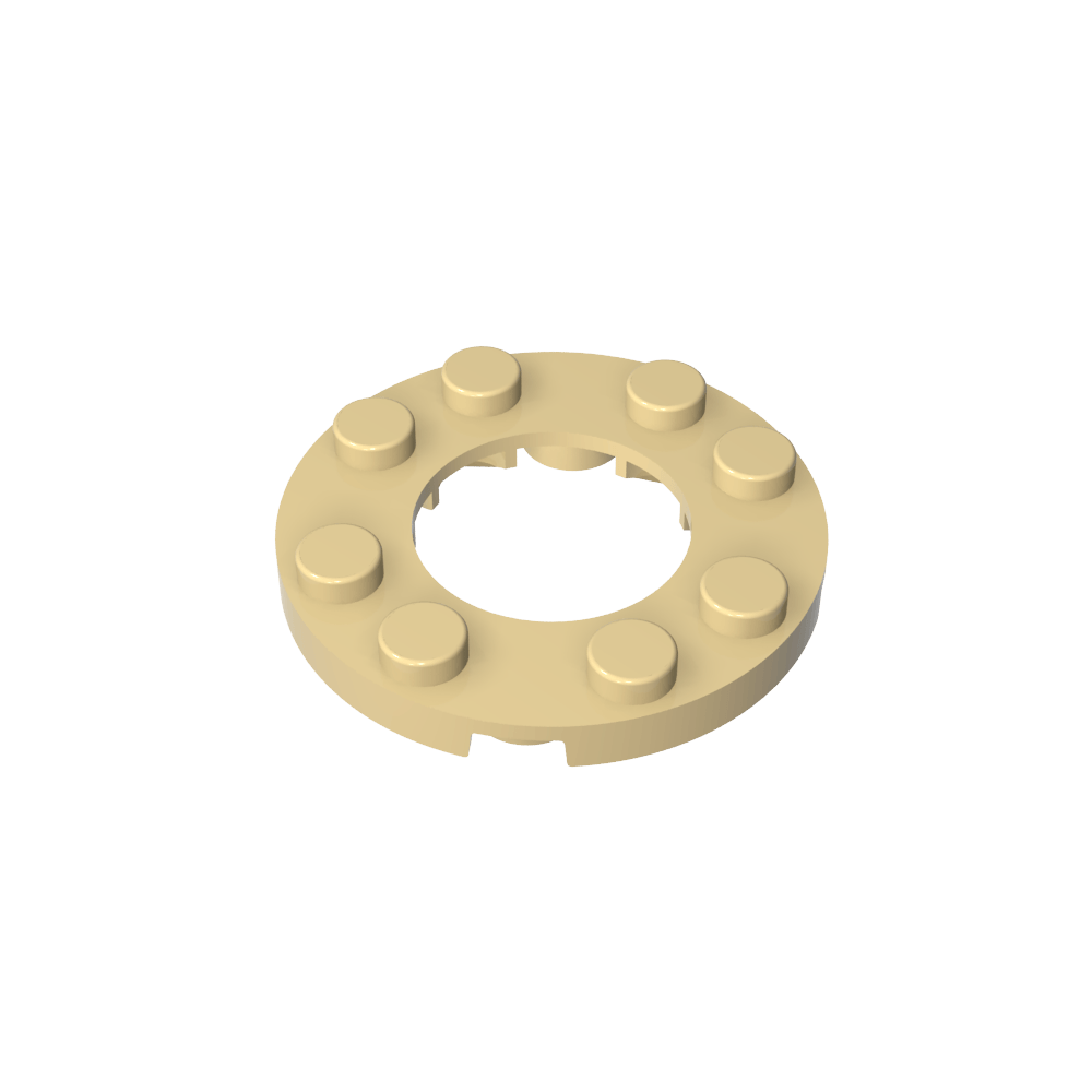 Plate Round 4 x 4 with 2 x 2 Hole-MyGobricks