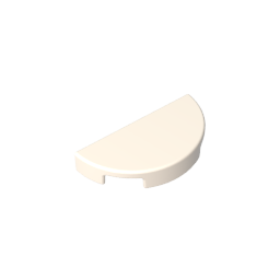 Tile Round 1 x 2 Half Circle #1748 [Premium Part]