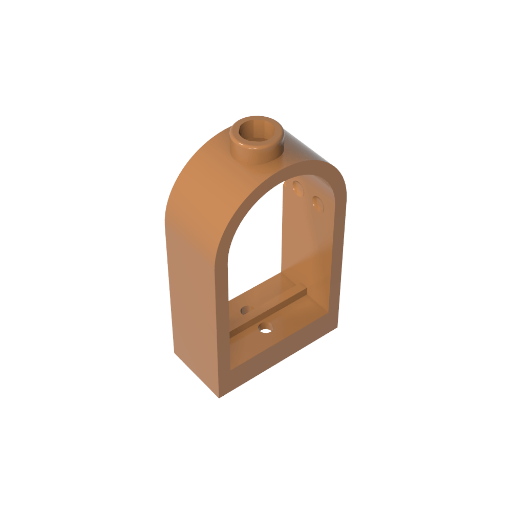 Window 1 x 2 x 2 2/3 with Rounded Top-MyGobricks