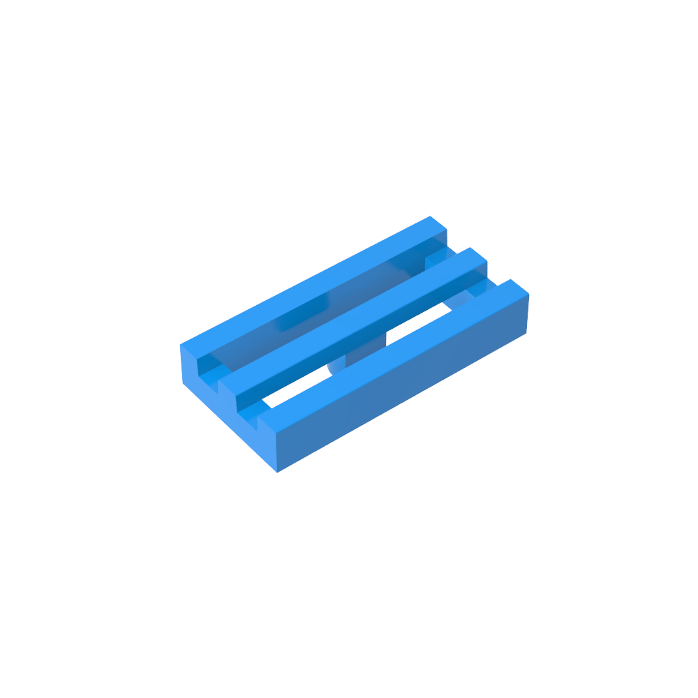 Tile Special 1 x 2 Grille with Bottom Groove