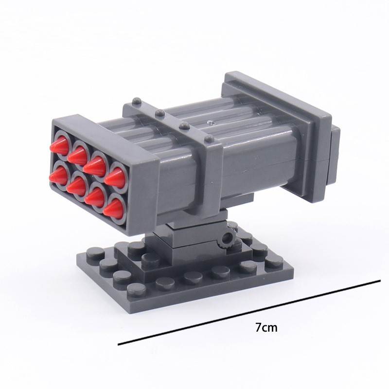 MOC Missile Launcher, Military Combat Scene Decoration, Small Particle Assembly Building Block Accessories