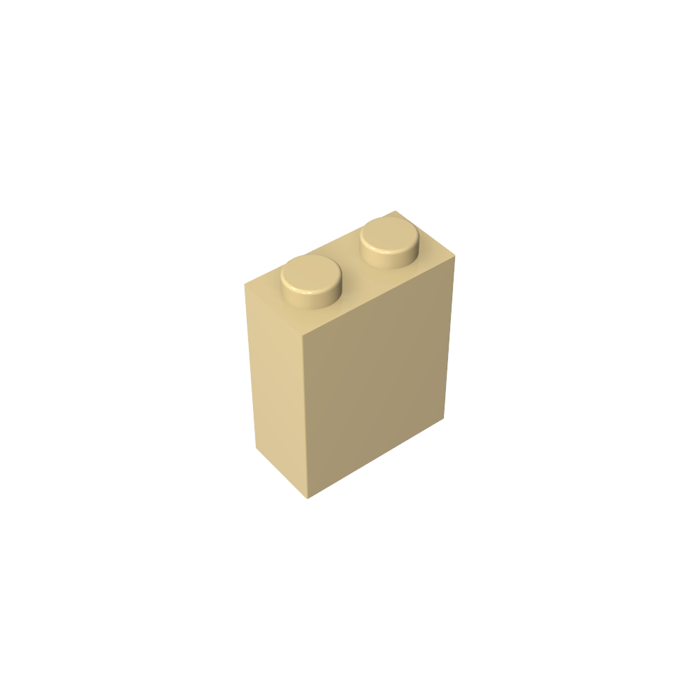 Brick 1 x 2 x 2 with Center Pin-MyGobricks