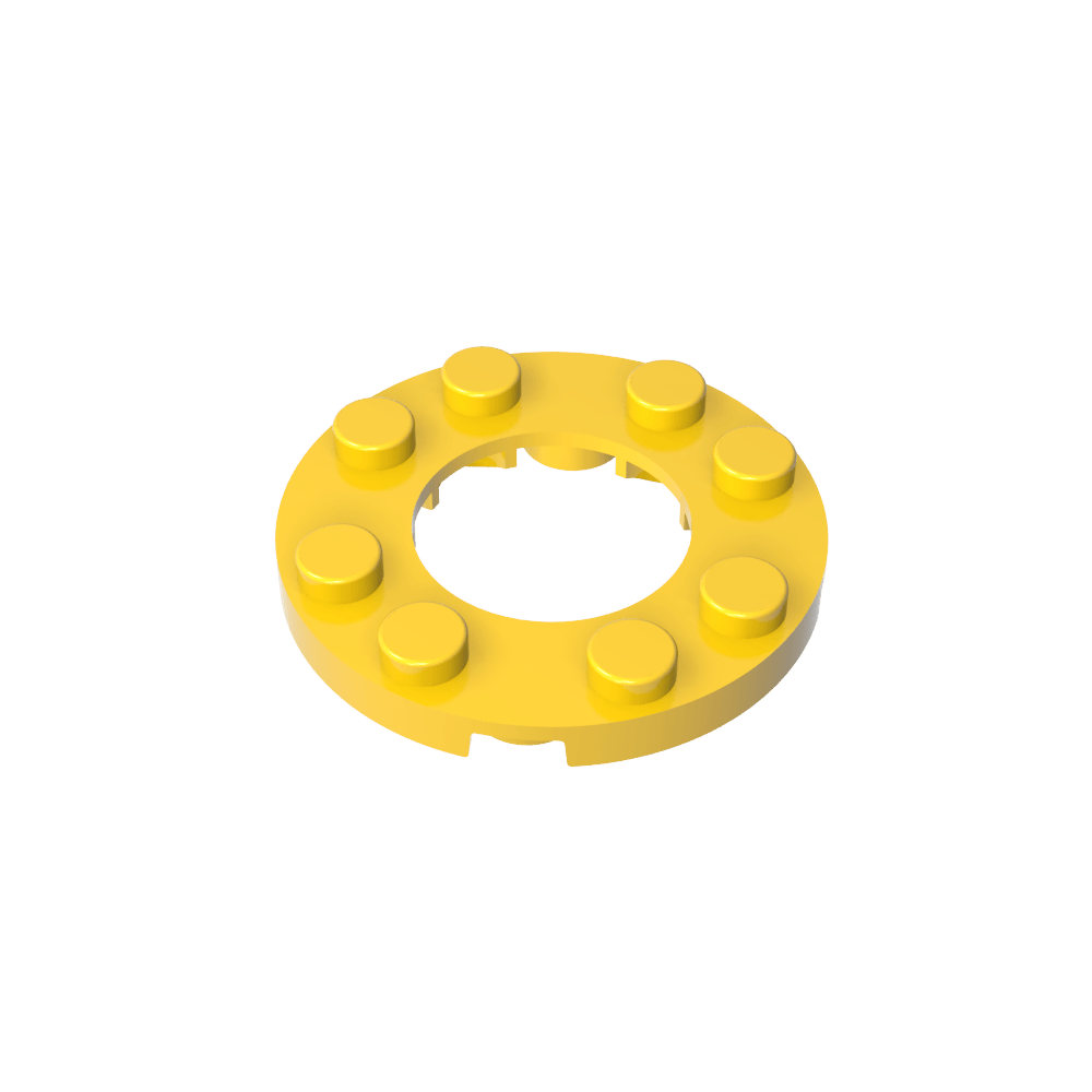 Plate Round 4 x 4 with 2 x 2 Hole-MyGobricks
