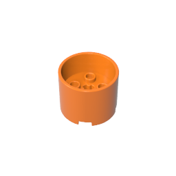 Brick Round 3 x 3 x 2 with Recessed Center with 2 x 2 Studs and Axle Hole