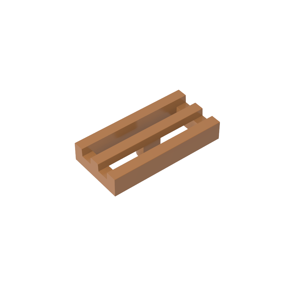 Tile Special 1 x 2 Grille with Bottom Groove