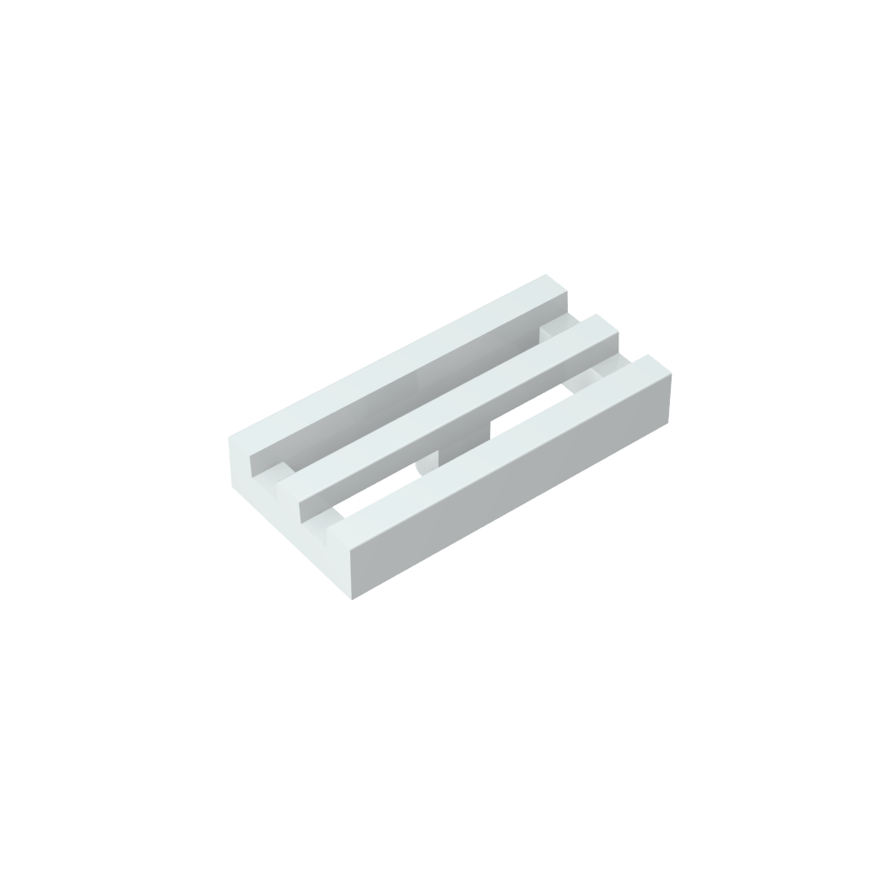 Tile Special 1 x 2 Grille with Bottom Groove