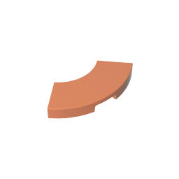 Tile 2 x 2 Curved, Macaroni