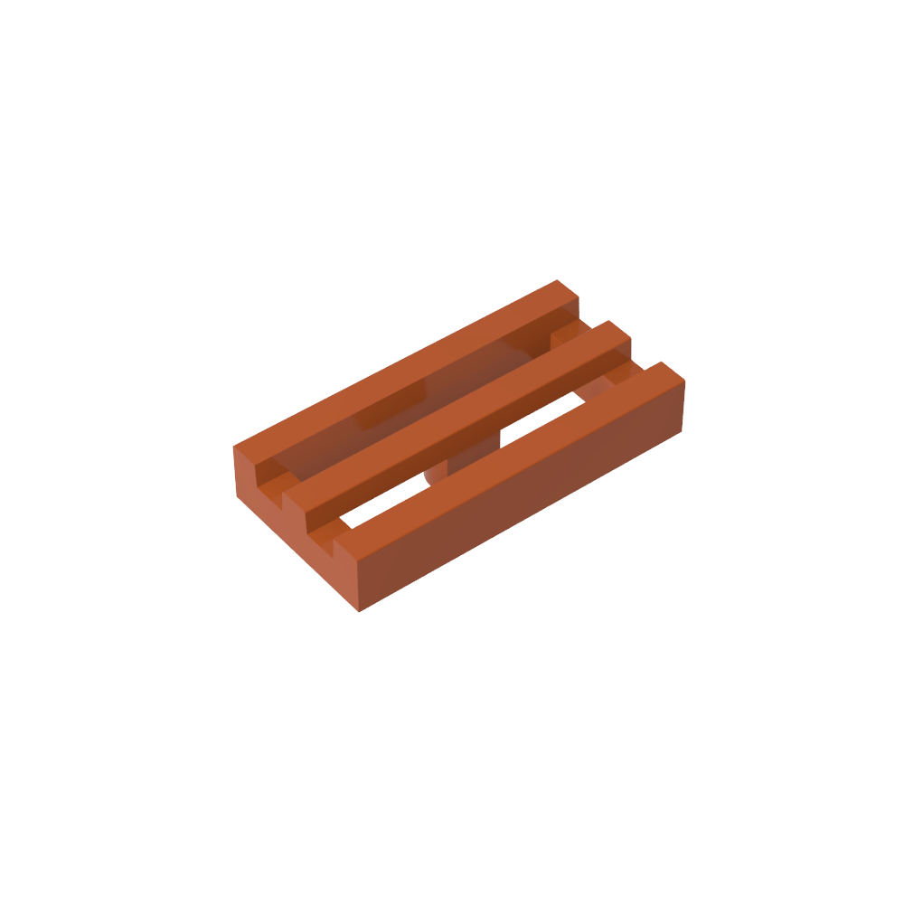 Tile Special 1 x 2 Grille with Bottom Groove