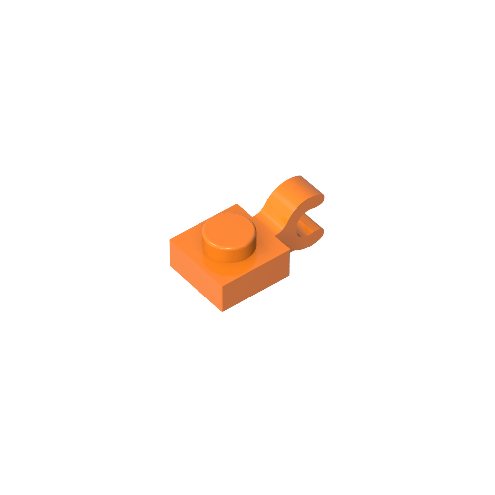 Plate Special 1 x 1 with Clip Horizontal [Thick U Clip]-MyGobricks
