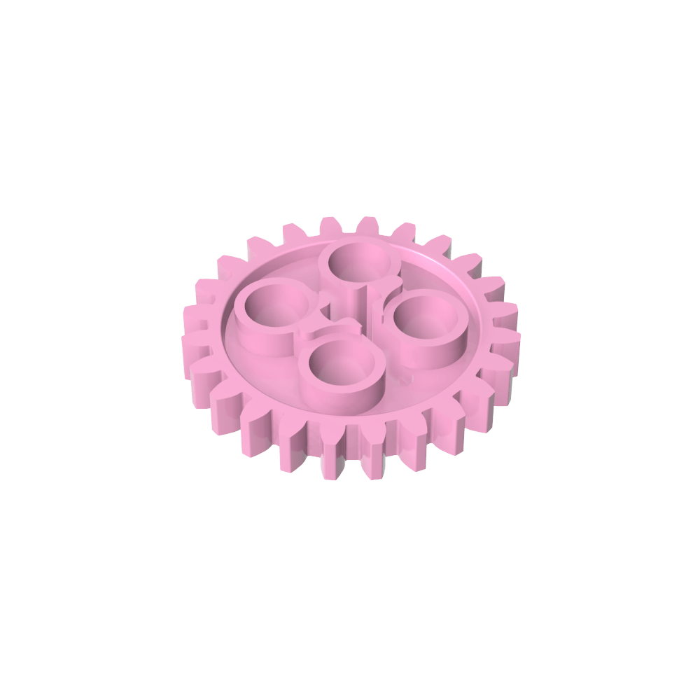 Technic Gear 24 Tooth [Old Style - Three axle holes]-MyGobricks