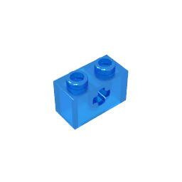 Technic Brick 1 x 2 with Axle Hole Type 1 [+ Opening] and Bottom Pin