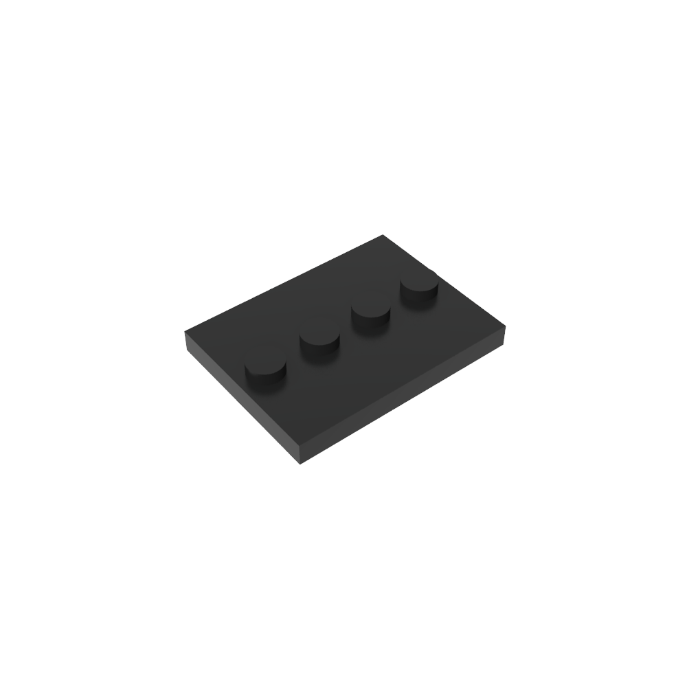 Plate Special 3 x 4 with 1 x 4 Center Studs [Plain]-MyGobricks