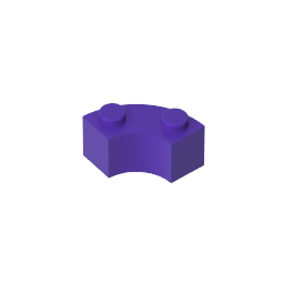 Brick Round Corner 2 x 2 Macaroni with Stud Notch and Reinforced Underside [New Style]