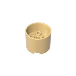 Brick Round 3 x 3 x 2 with Recessed Center with 2 x 2 Studs and Axle Hole