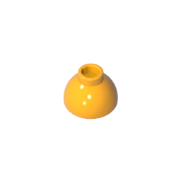 Brick Round 1.5 x 1.5 Dome Top [Plain]-MyGobricks