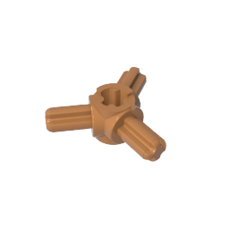 Technic Axle Connector Hub with 3 Axles at 120°-MyGobricks