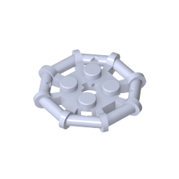 Plate Special 2 x 2 with Bar Frame Octagonal, Reinforced, Completely Round Studs