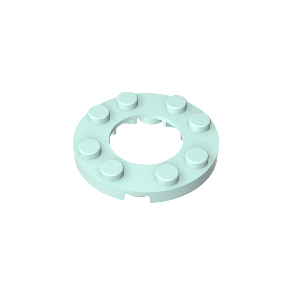 Plate Round 4 x 4 with 2 x 2 Hole-MyGobricks