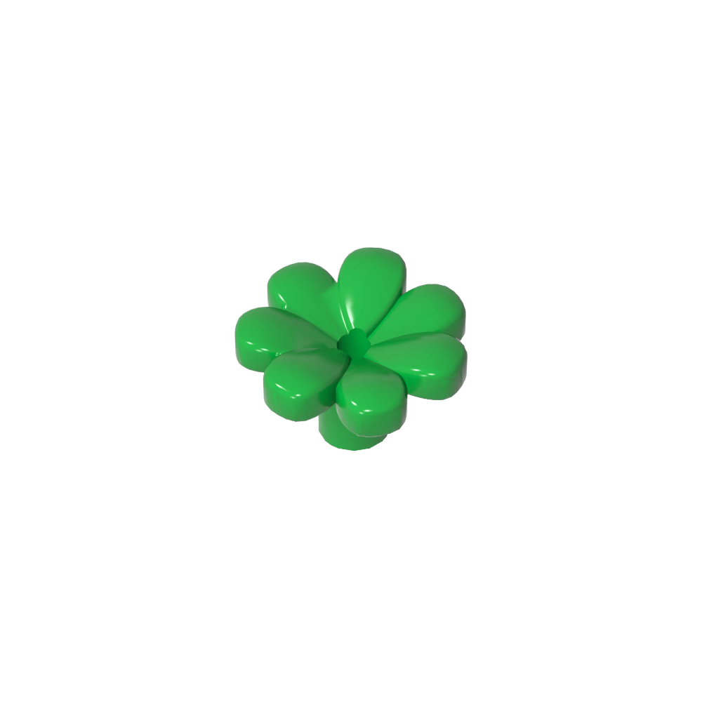 Plant, Flower, Figure Accessory with 7 Thick Petals and Pin