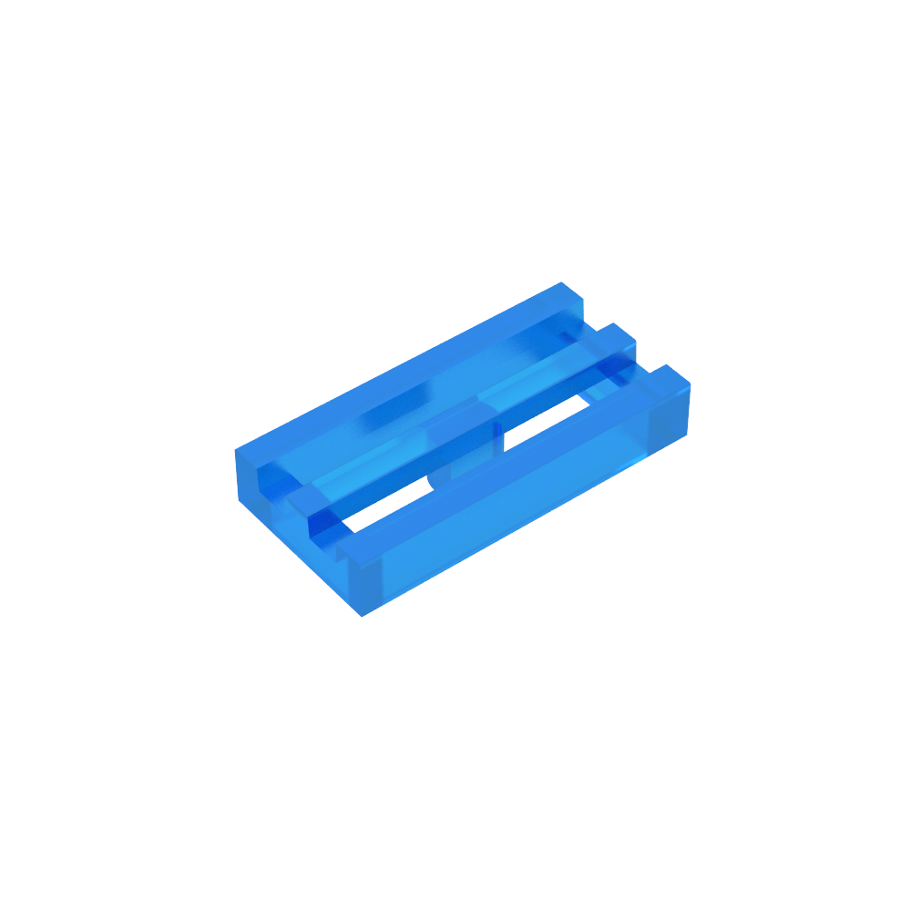 Tile Special 1 x 2 Grille with Bottom Groove