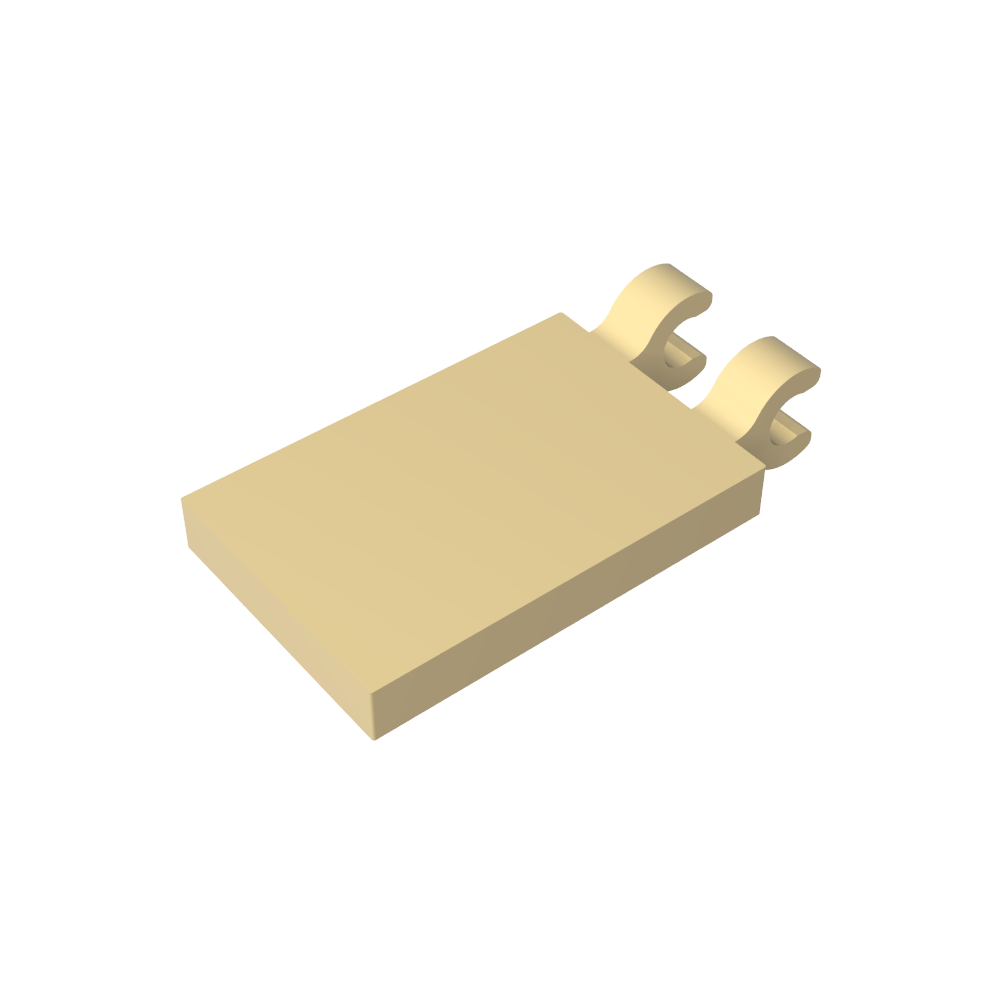 Tile Special 2 x 3 with 2 Clips [Angled Clips]-MyGobricks