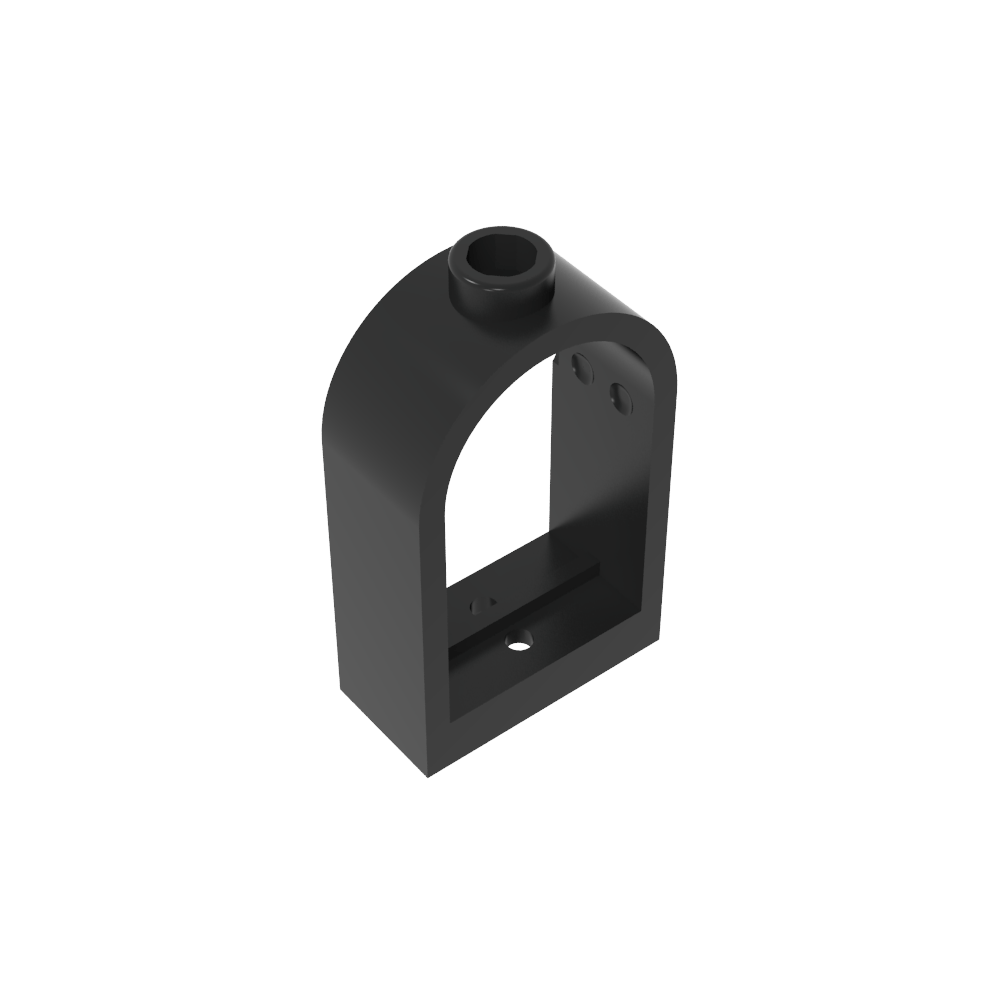 Window 1 x 2 x 2 2/3 with Rounded Top-MyGobricks